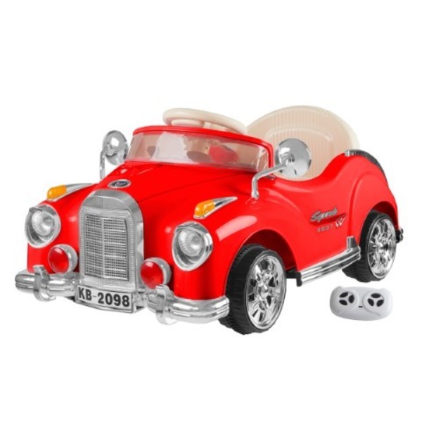 Toy Time Toy Time Ride-On Classic Coupe Car- 6V Battery Powered Vehicle- AUX Input and Remote Control, Red 961721SJV